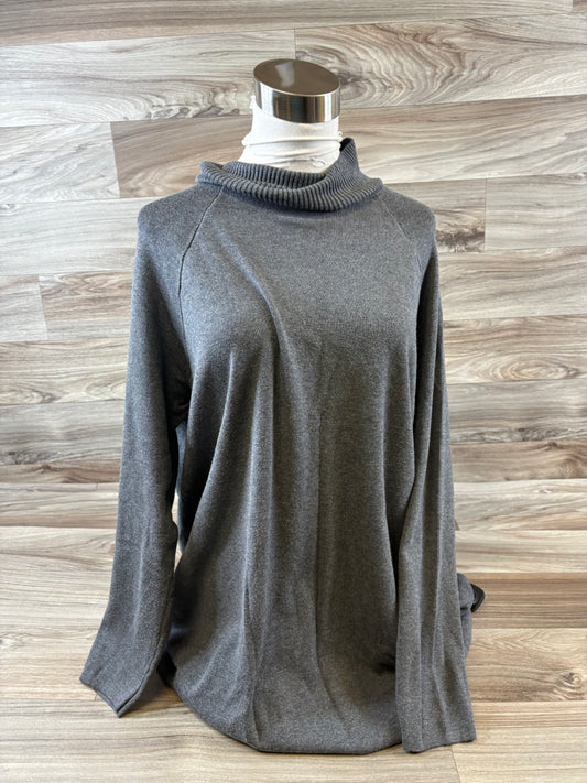 Top Long Sleeve Basic By Inc In Grey, Size: 2x