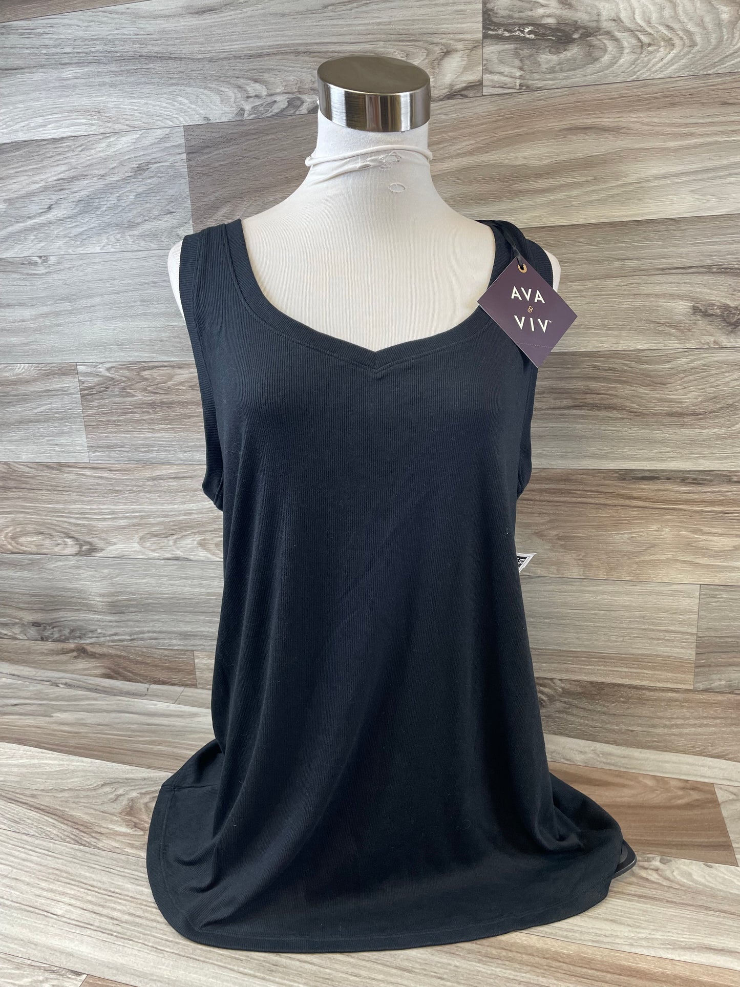 Tank Top By Ava & Viv In Black, Size: 2x