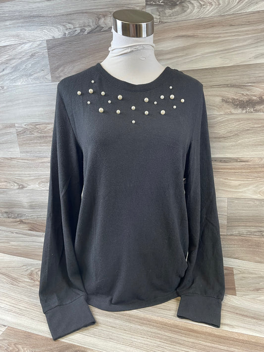 Top Long Sleeve By Clothes Mentor In Black, Size: L