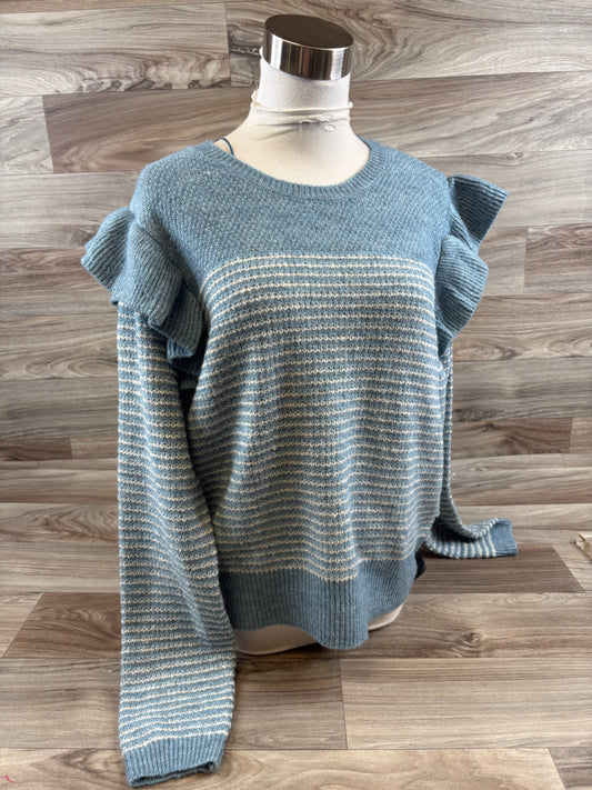 Sweater By Lc Lauren Conrad In Blue & White, Size: L