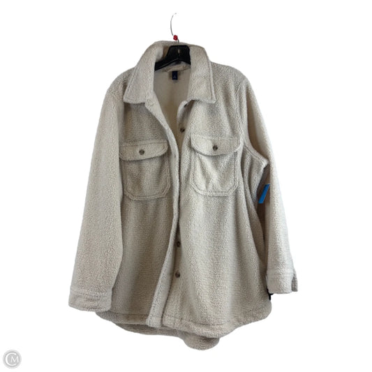 Jacket Faux Fur & Sherpa By Universal Thread In Cream, Size: Xl