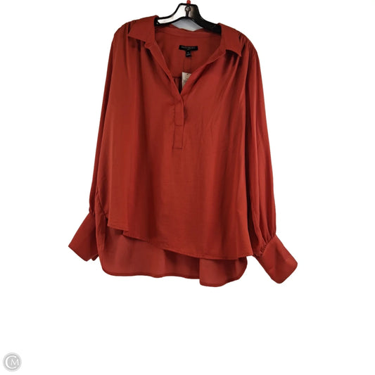 Top Long Sleeve By Banana Republic In Orange, Size: Xl