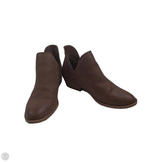 Boots Ankle Heels By Universal Thread In Brown, Size: 9