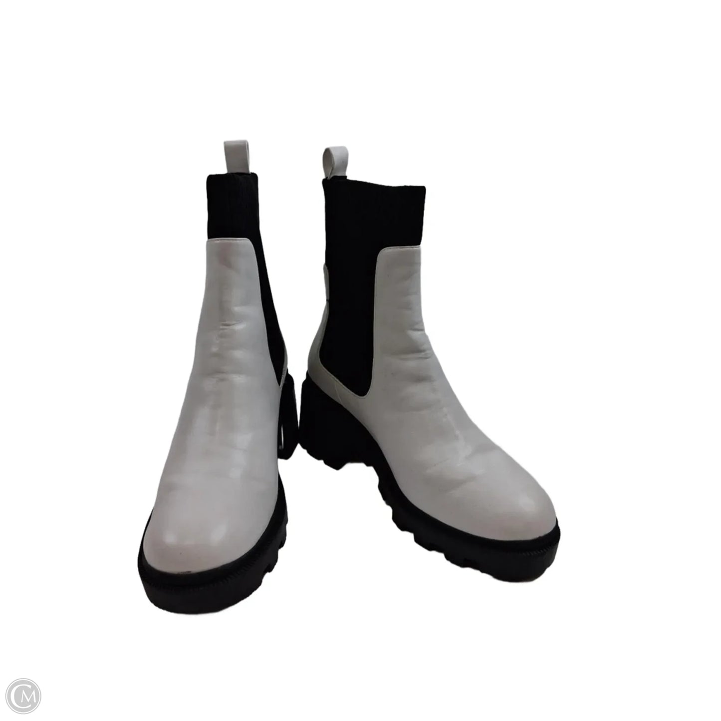 Boots Ankle Heels By Bp In Black & White, Size: 8.5