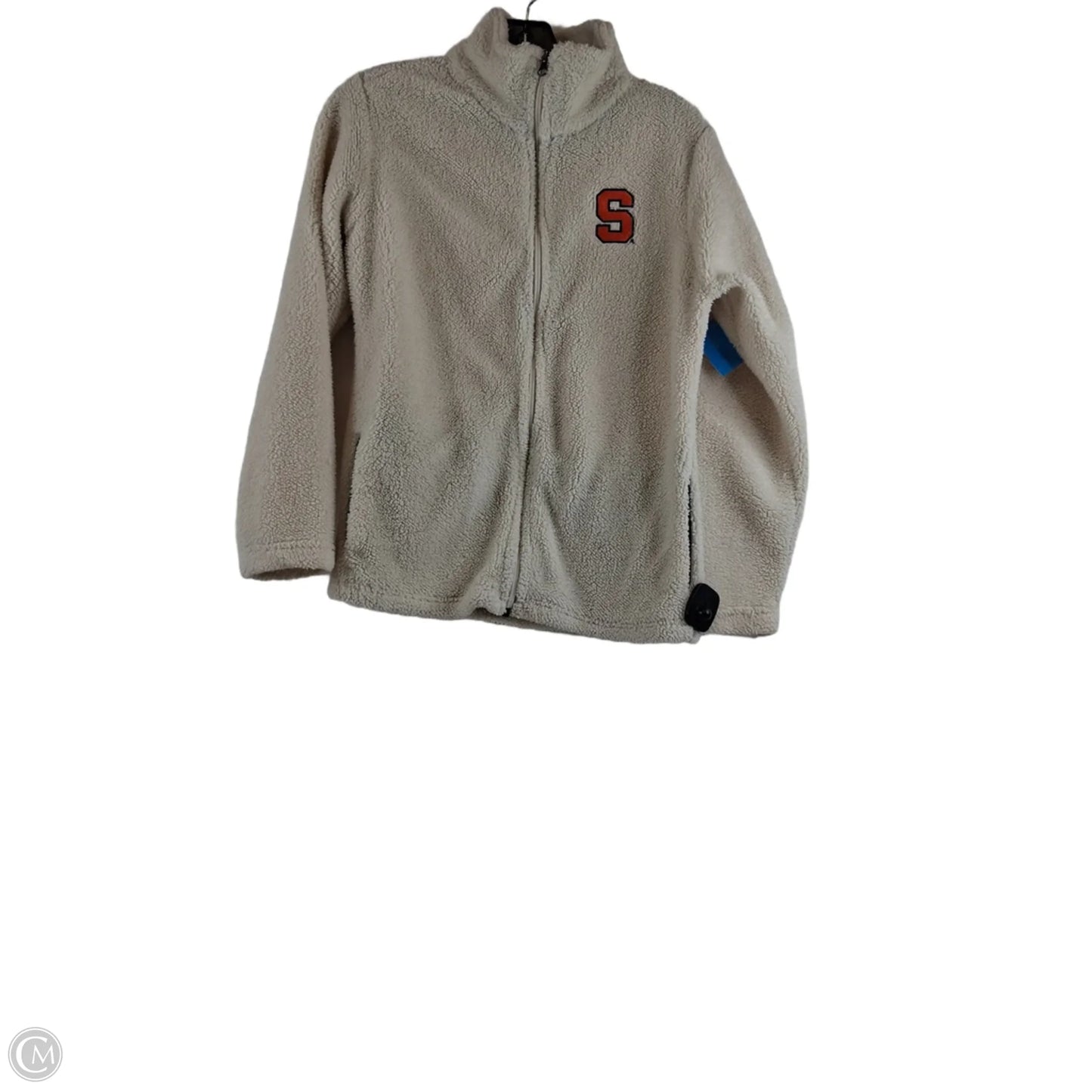 Athletic Fleece By Clothes Mentor In Cream & Orange, Size: M