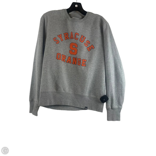 Sweatshirt Crewneck By Clothes Mentor In Grey & Orange, Size: S