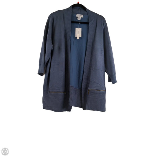 Cardigan By Carmen By Carmen Marc Valvo In Blue, Size: 1x