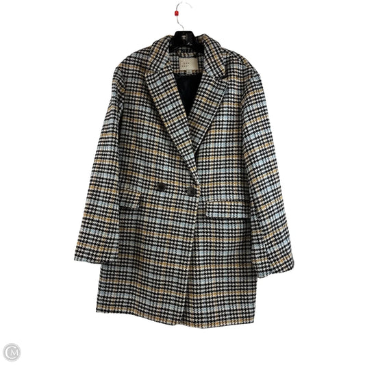 Coat Peacoat By A New Day In Blue & Yellow, Size: S
