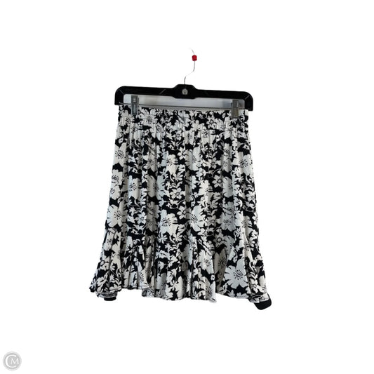 Skirt Midi By Loft In Black & White, Size: 0