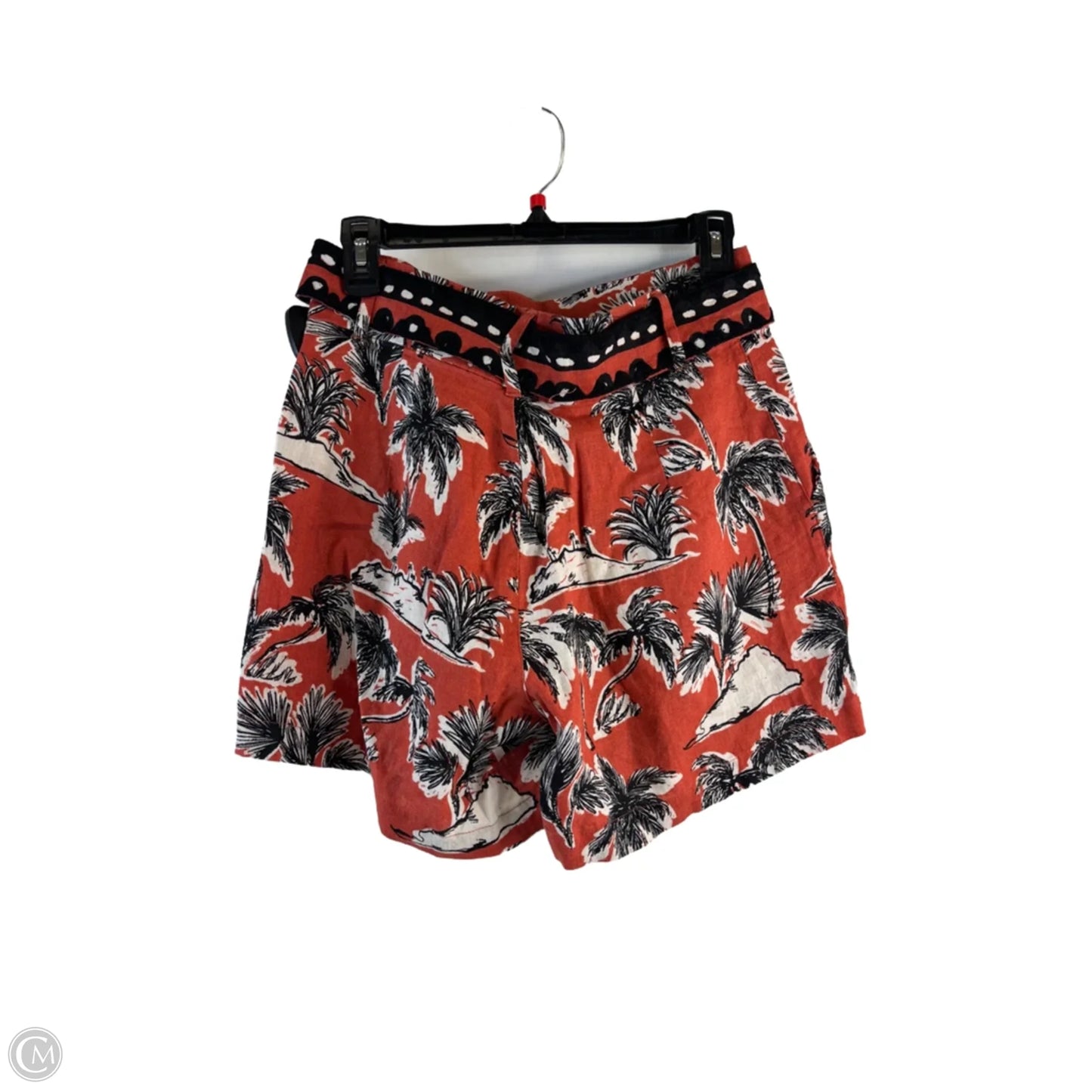 Shorts By Tahari In Black & Orange, Size: 6