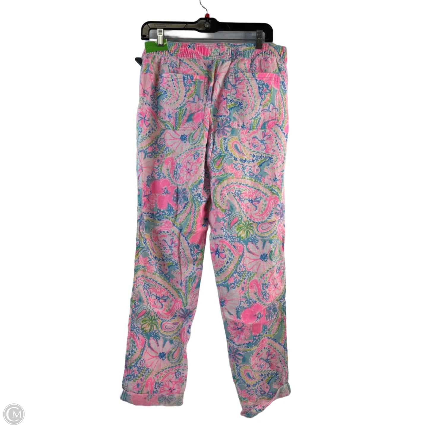 Pants Designer By Lilly Pulitzer In Blue & Pink, Size: M