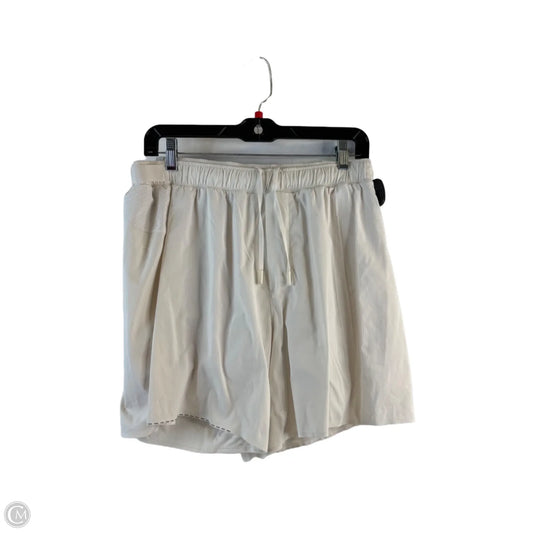 Athletic Shorts By Lululemon In White, Size: Xl