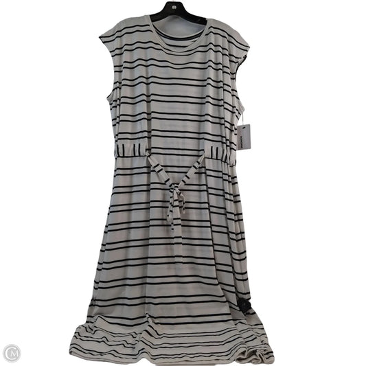 Dress Casual Midi By Sonoma In Black & White, Size: Xxl