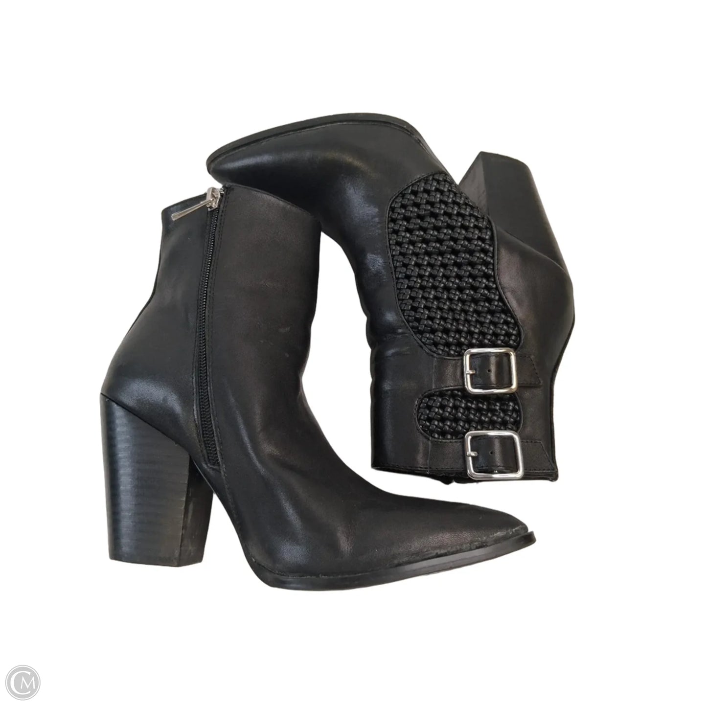 Boots Ankle Heels By Steve Madden In Black, Size: 8.5