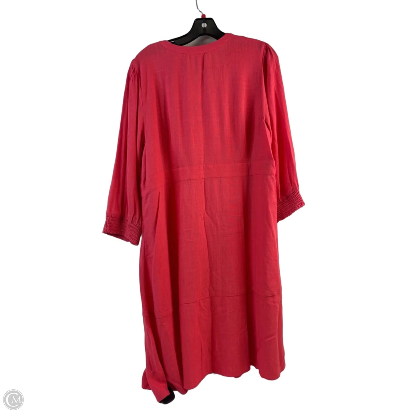 Dress Casual Midi By J. Jill In Coral, Size: L