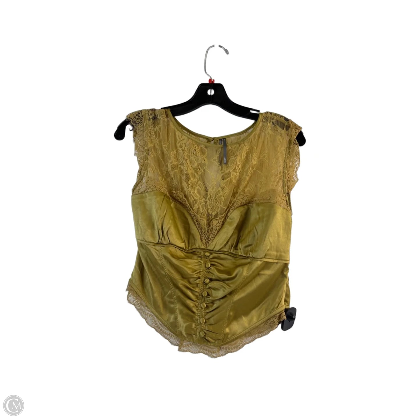 Top Sleeveless By Anthropologie In Gold, Size: Xs