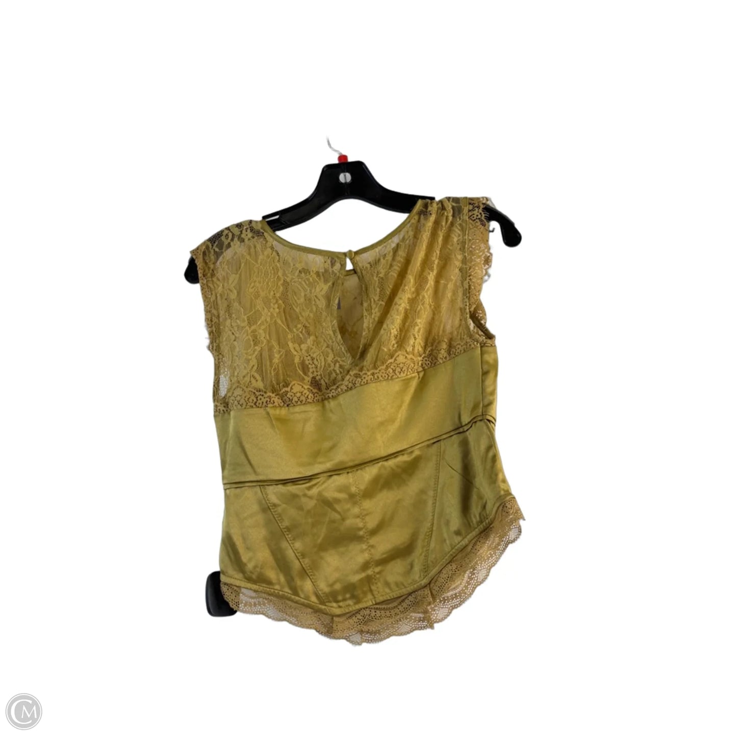 Top Sleeveless By Anthropologie In Gold, Size: Xs
