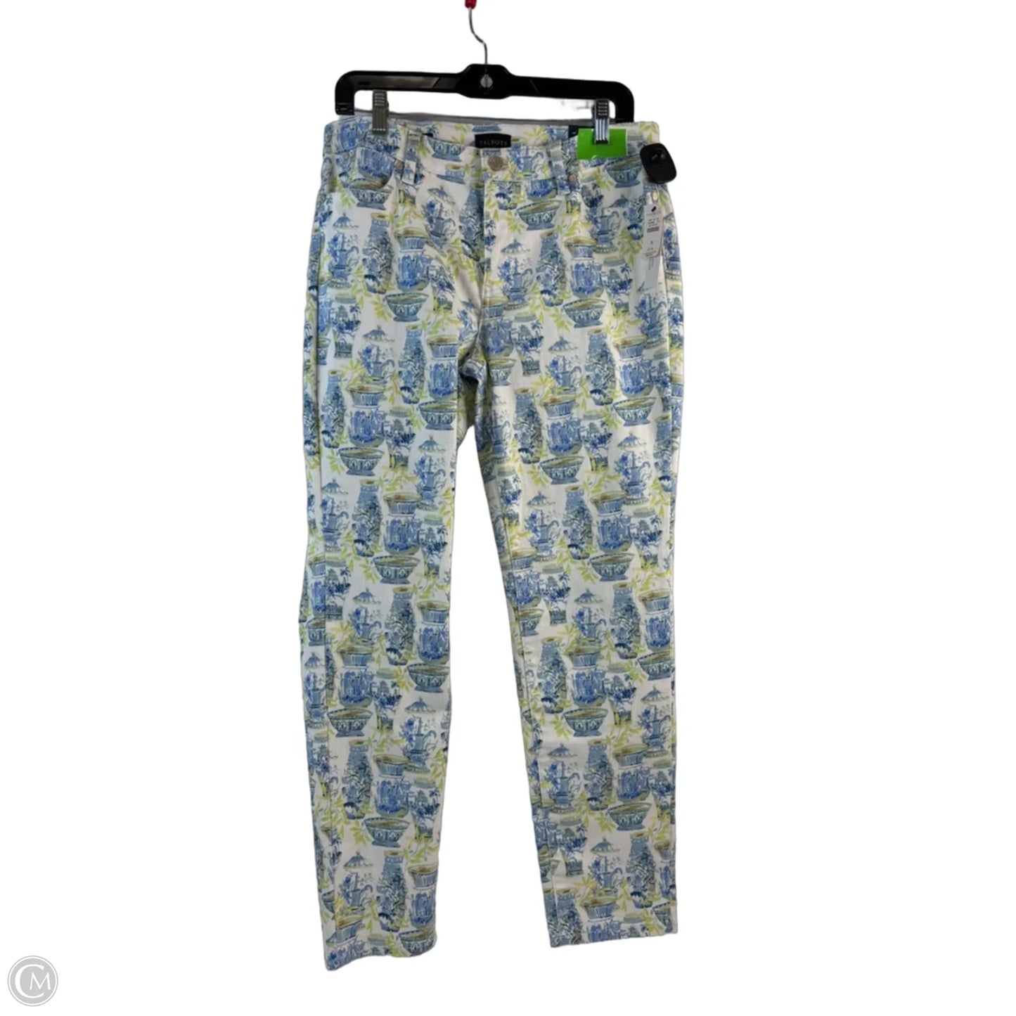 Jeans Skinny By Talbots In Blue & Green, Size: 8