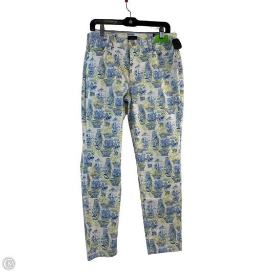 Jeans Skinny By Talbots In Blue & Green, Size: 8