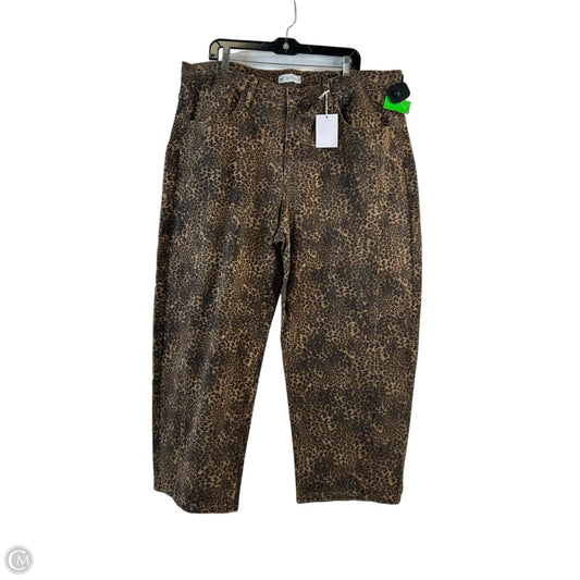 Jeans Cropped By Jessica Simpson In Animal Print, Size: 16