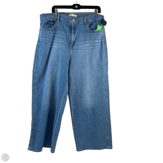 Jeans Wide Leg By Levis In Blue Denim, Size: 18