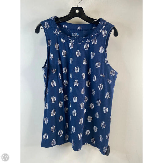 Top Sleeveless By Croft And Barrow In Blue & White, Size: M