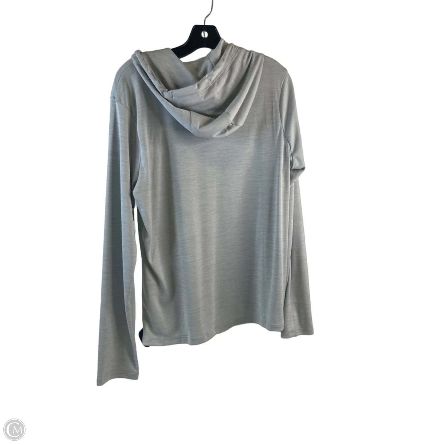 Athletic Top Long Sleeve Hoodie By Under Armour In Grey, Size: L