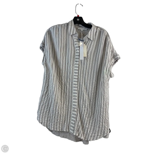 Top Short Sleeve By Jane And Delancey In Grey & White, Size: S
