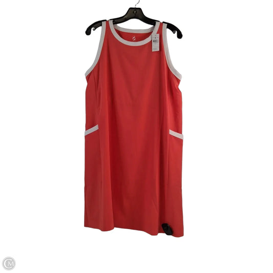 Athletic Dress By Lou And Grey In Orange & White, Size: L