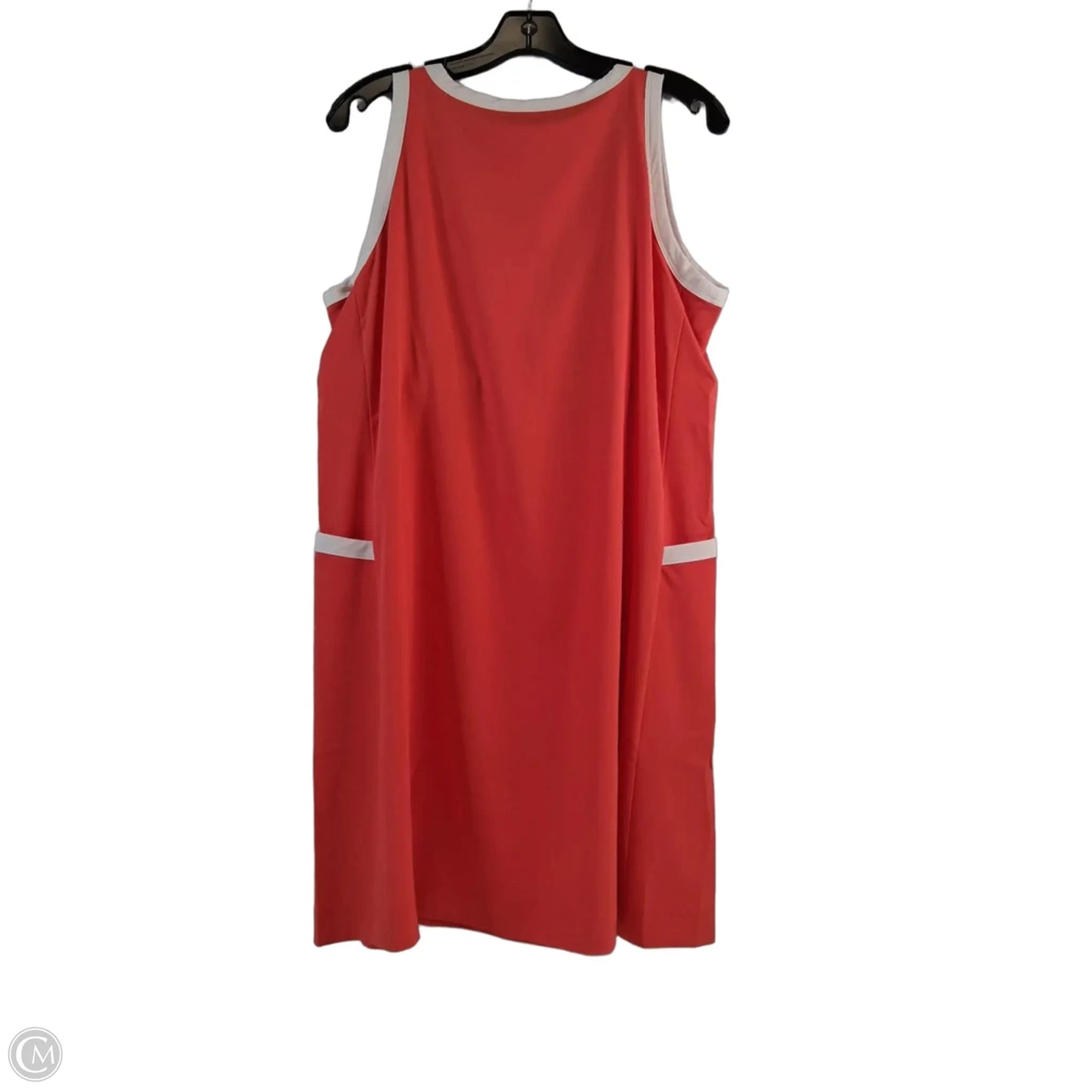 Athletic Dress By Lou And Grey In Orange & White, Size: L
