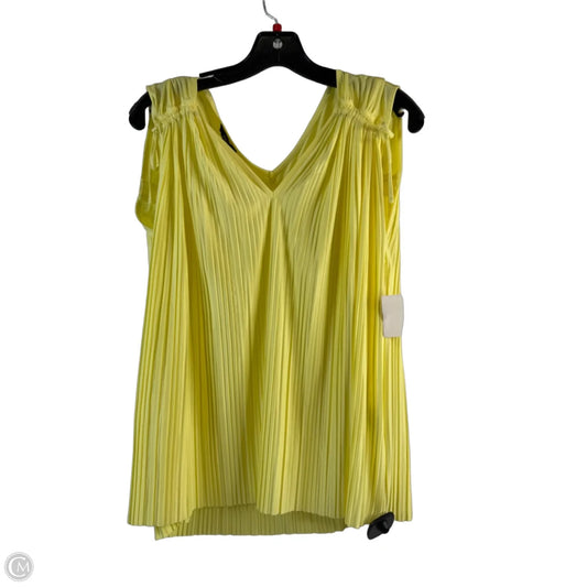 Top Sleeveless By Alfani In Yellow, Size: M
