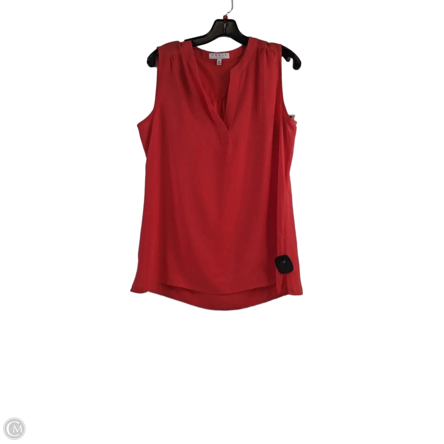Top Sleeveless Basic By Chaus In Orange, Size: M