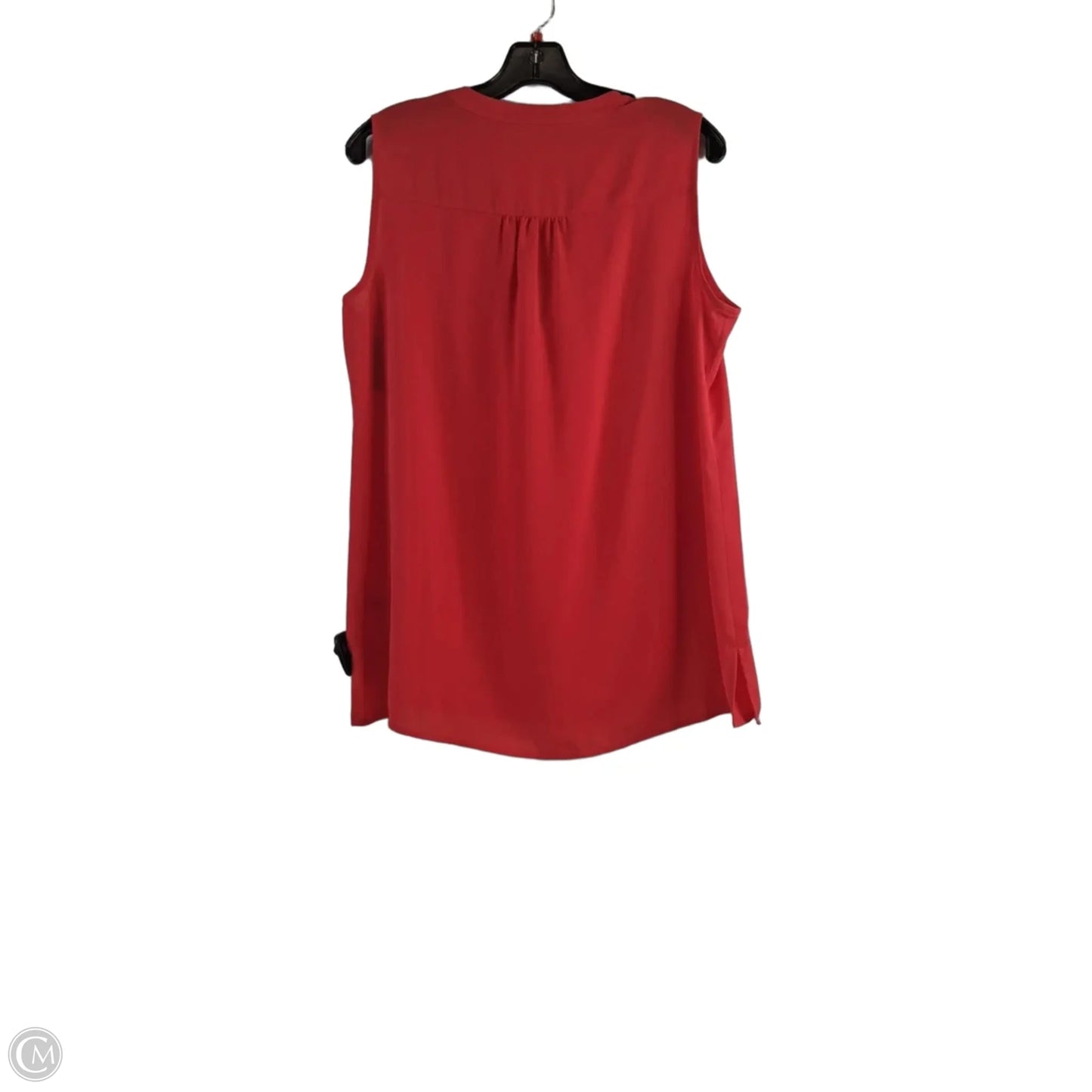 Top Sleeveless Basic By Chaus In Orange, Size: M