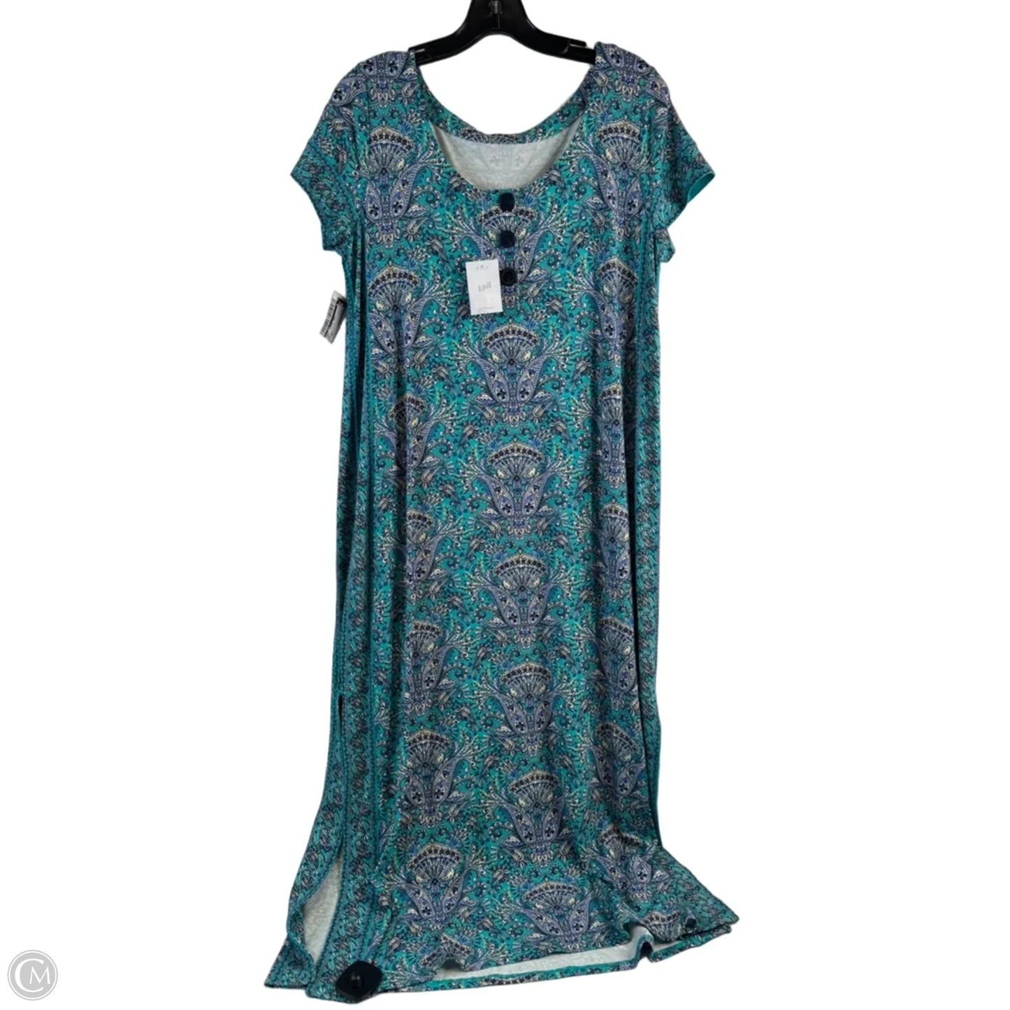 Dress Casual Maxi By J. Jill In Teal, Size: Sp