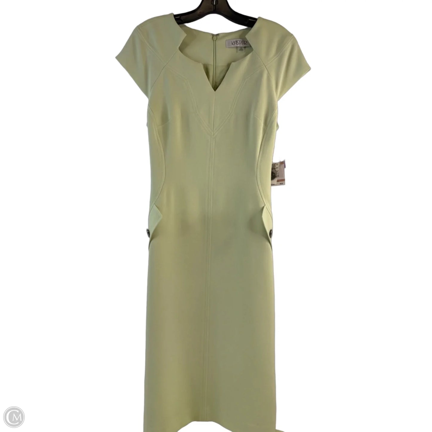 Dress Casual Midi By Kasper In Green, Size: L