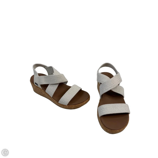 Sandals Heels Wedge By Skechers In Cream, Size: 7