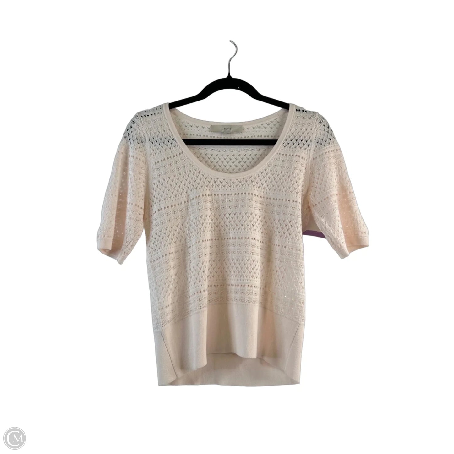 Top Short Sleeve By Loft In Pink, Size: S