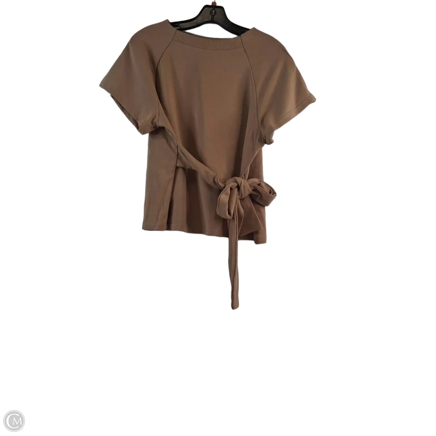 Top Short Sleeve By Clothes Mentor In Tan, Size: S