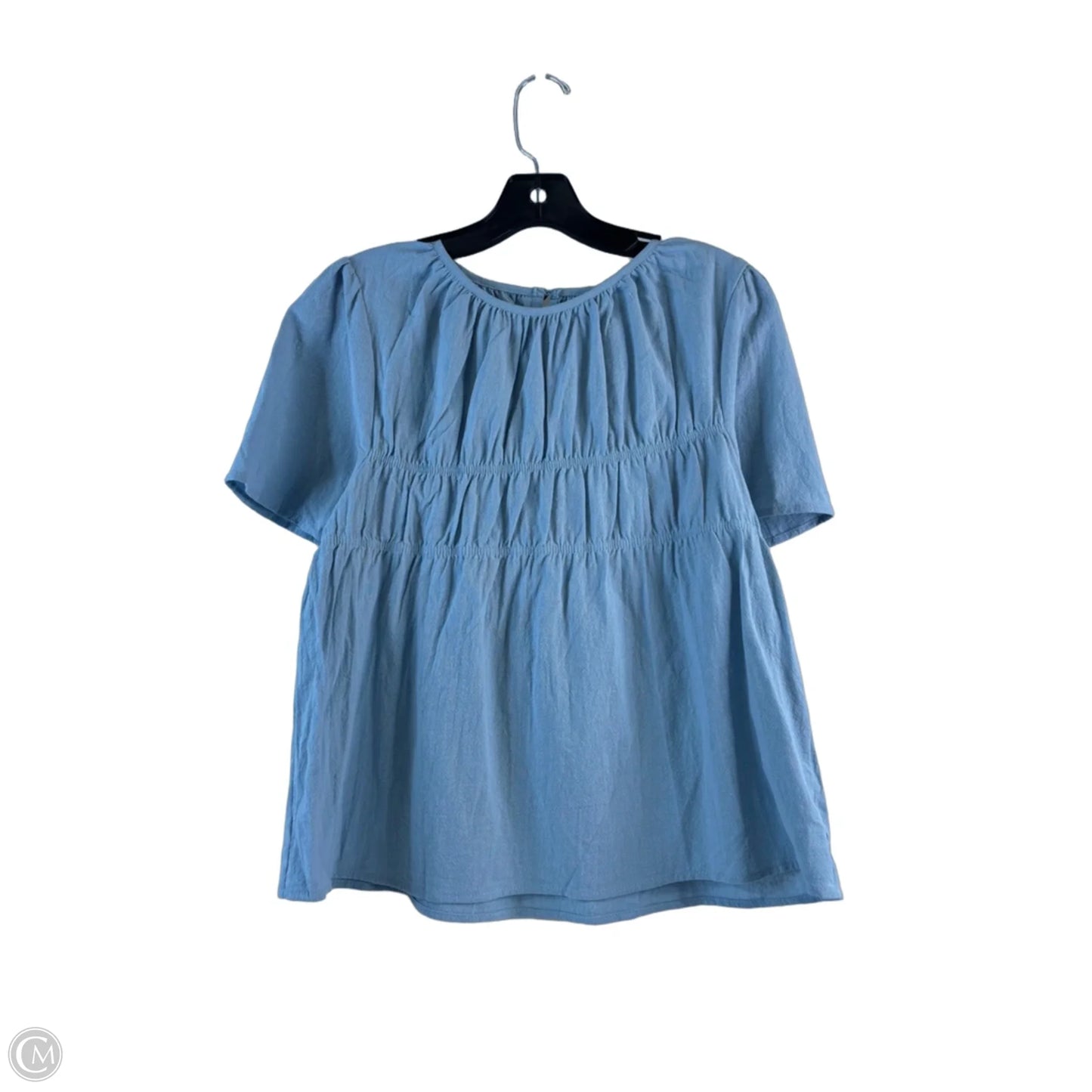 Top Short Sleeve By Shein In Blue, Size: S