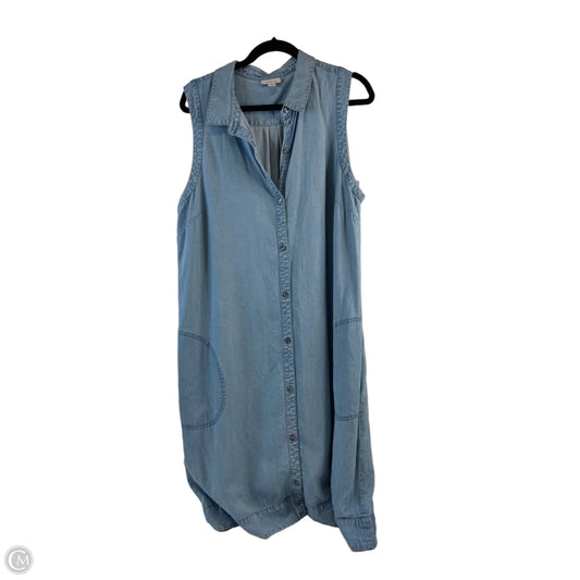 Dress Casual Midi By J. Jill In Blue Denim, Size: Xl