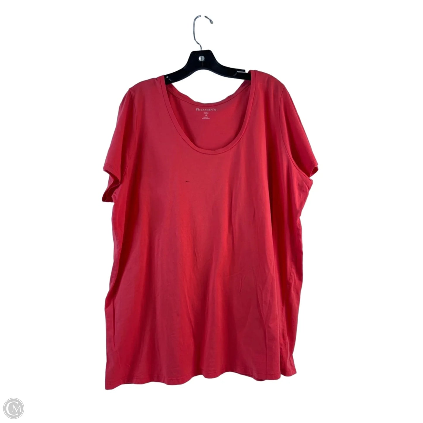 Top Short Sleeve Basic By Roamans In Orange, Size: 1x