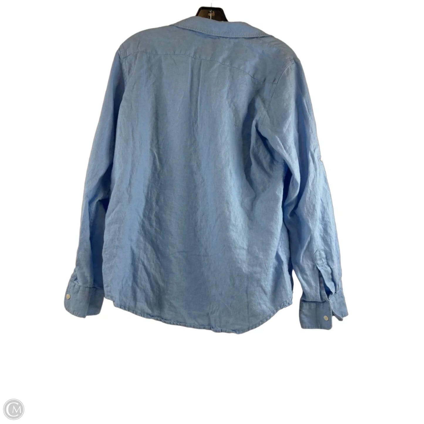 Top Long Sleeve By Chaps In Blue, Size: M