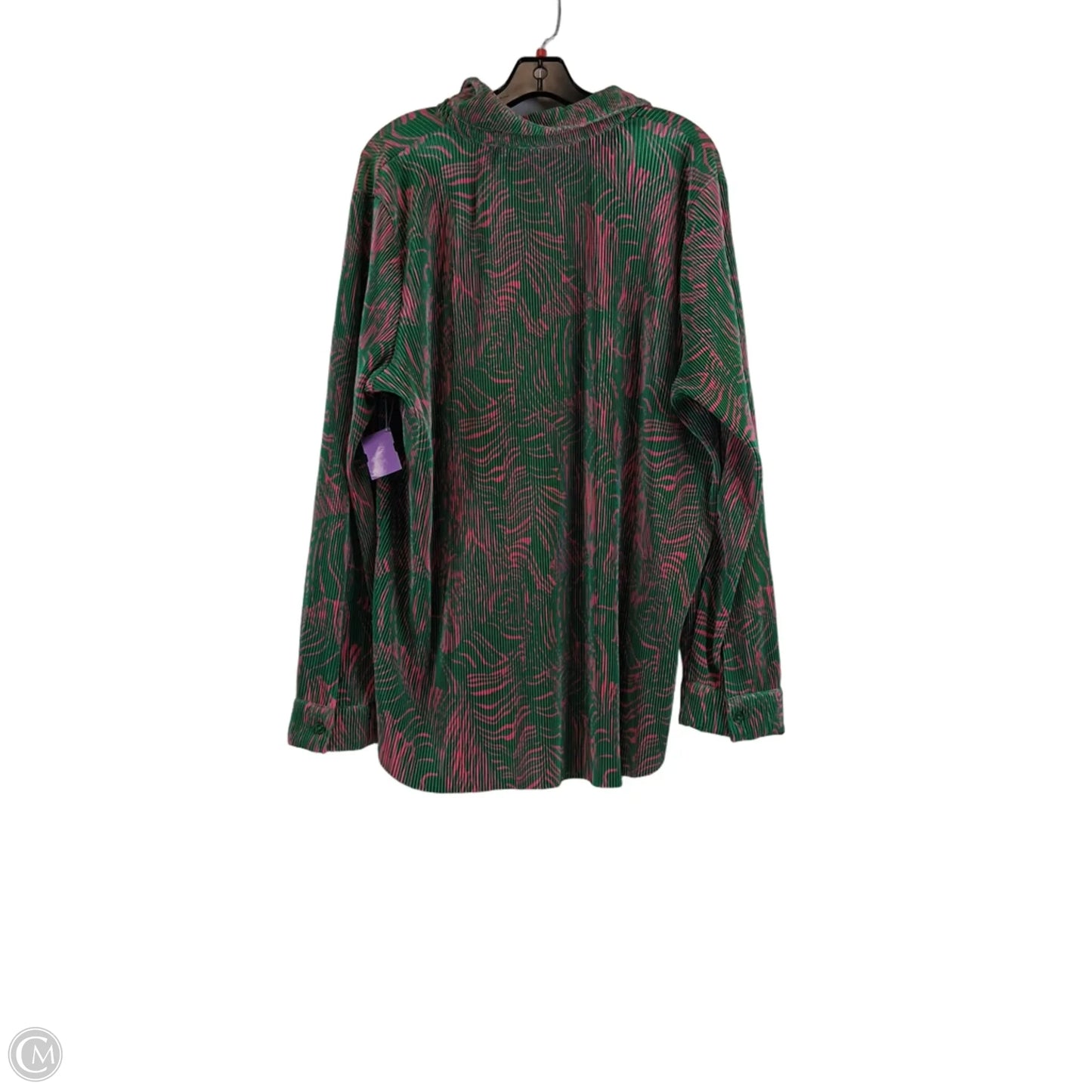 Top Long Sleeve By Intempo In Green & Pink, Size: Xl