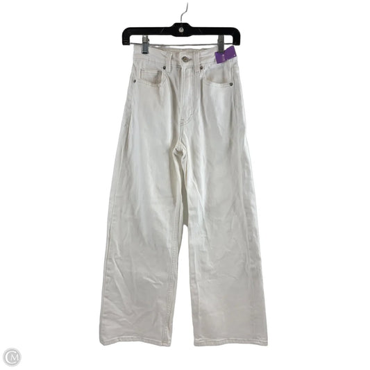 Jeans Wide Leg By Clothes Mentor In White, Size: 0
