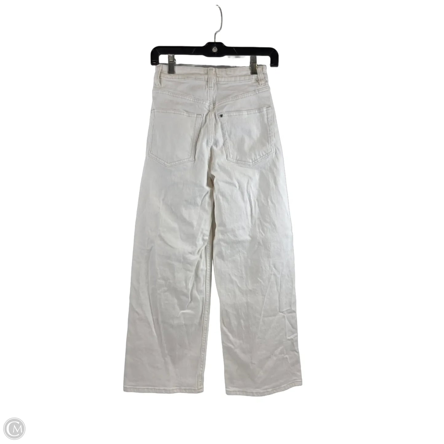 Jeans Wide Leg By Clothes Mentor In White, Size: 0