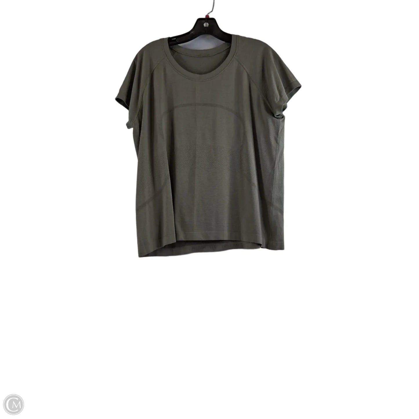 Athletic Top Short Sleeve By Lululemon In Green, Size: 16
