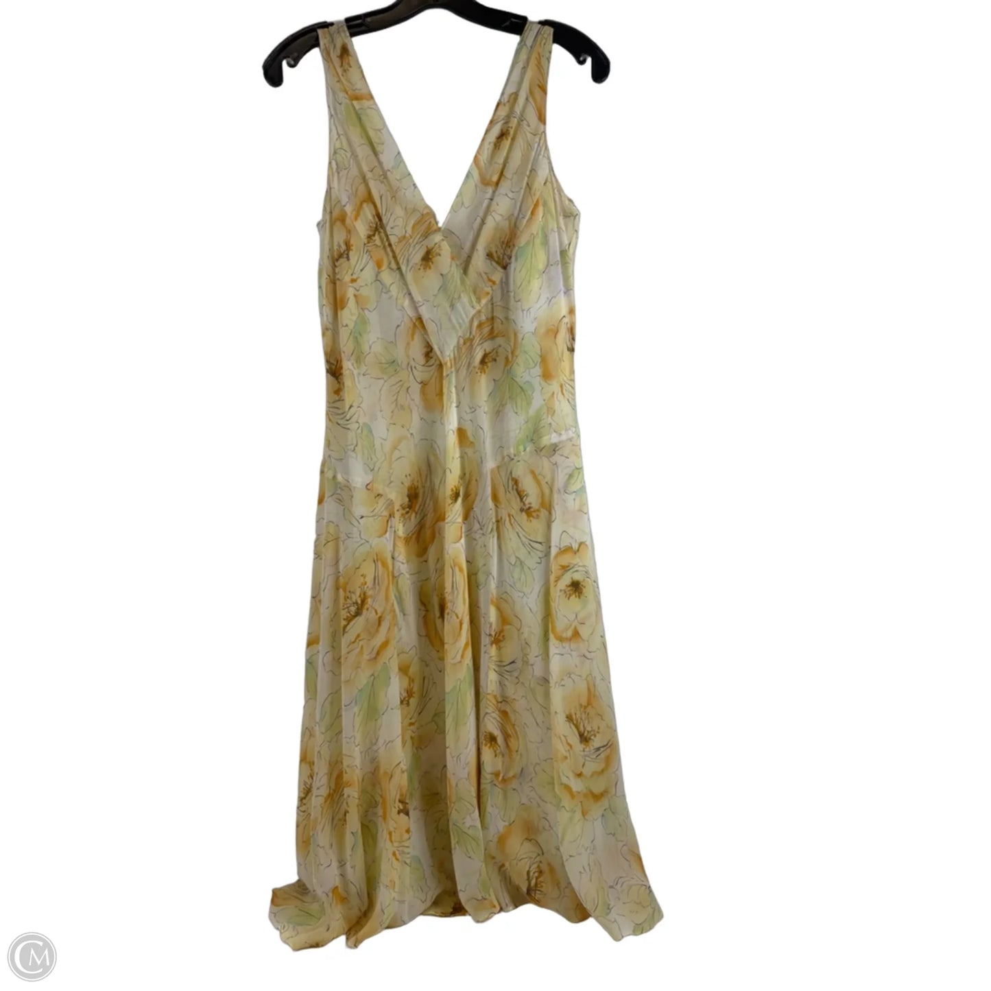 Dress Casual Midi By Loft In Yellow, Size: L