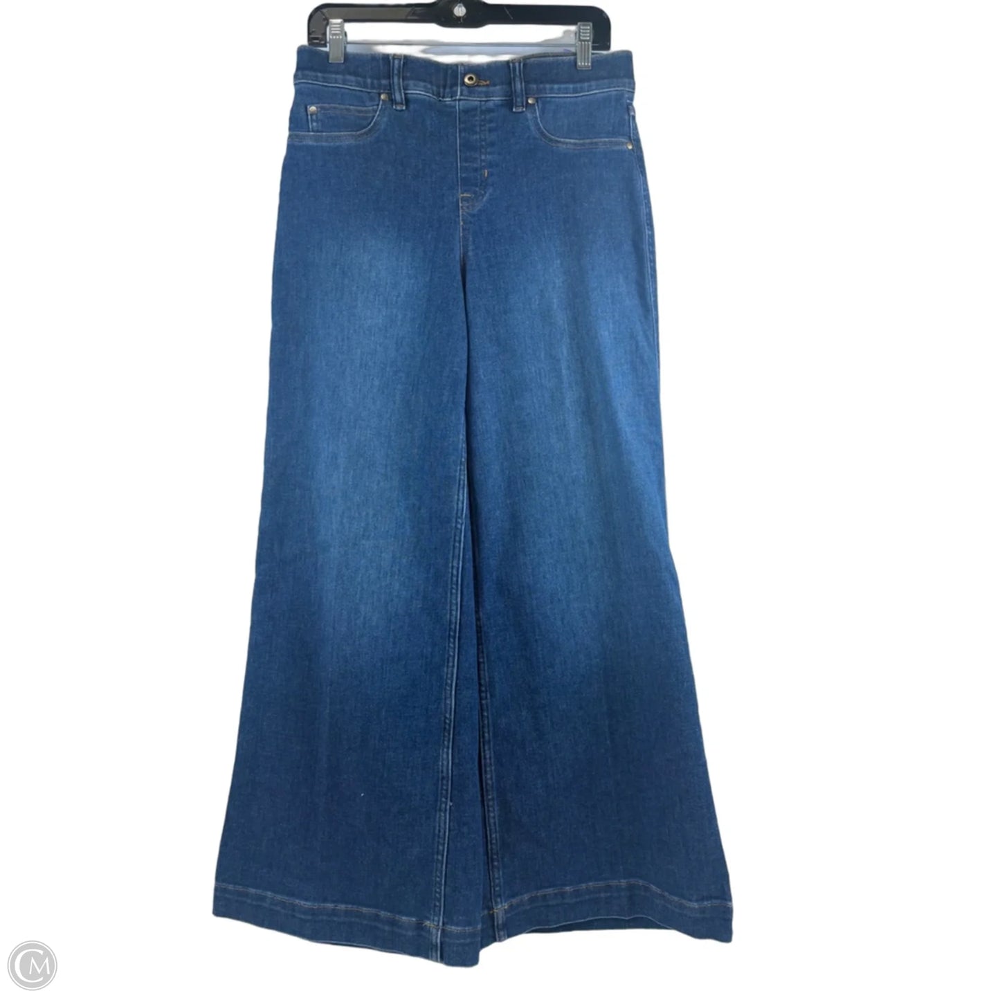 Jeans Wide Leg By Spanx In Blue Denim, Size: 8