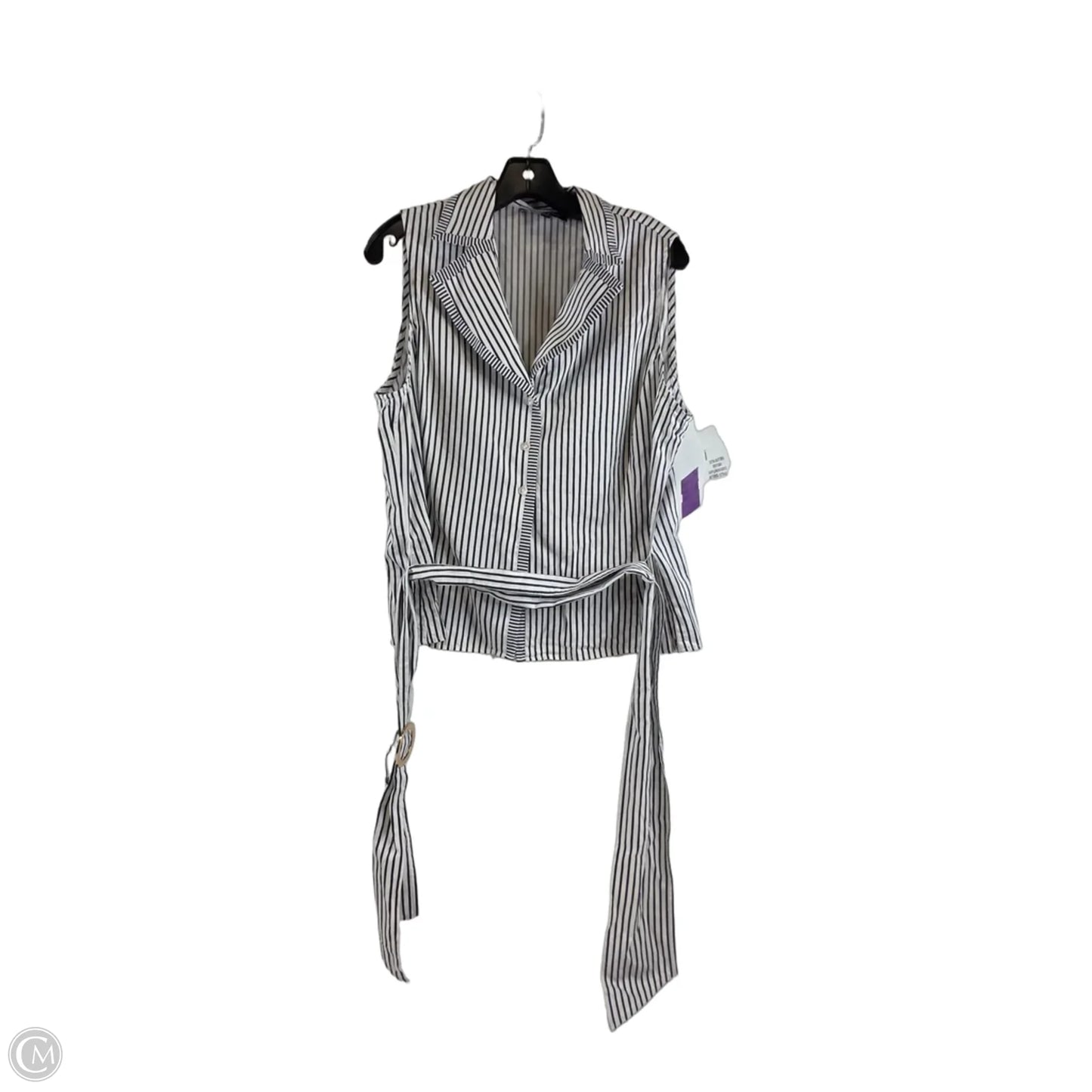 Top Sleeveless By Jones New York In Striped Pattern, Size: Xl