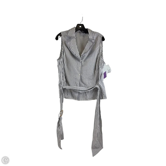 Top Sleeveless By Jones New York In Striped Pattern, Size: Xl